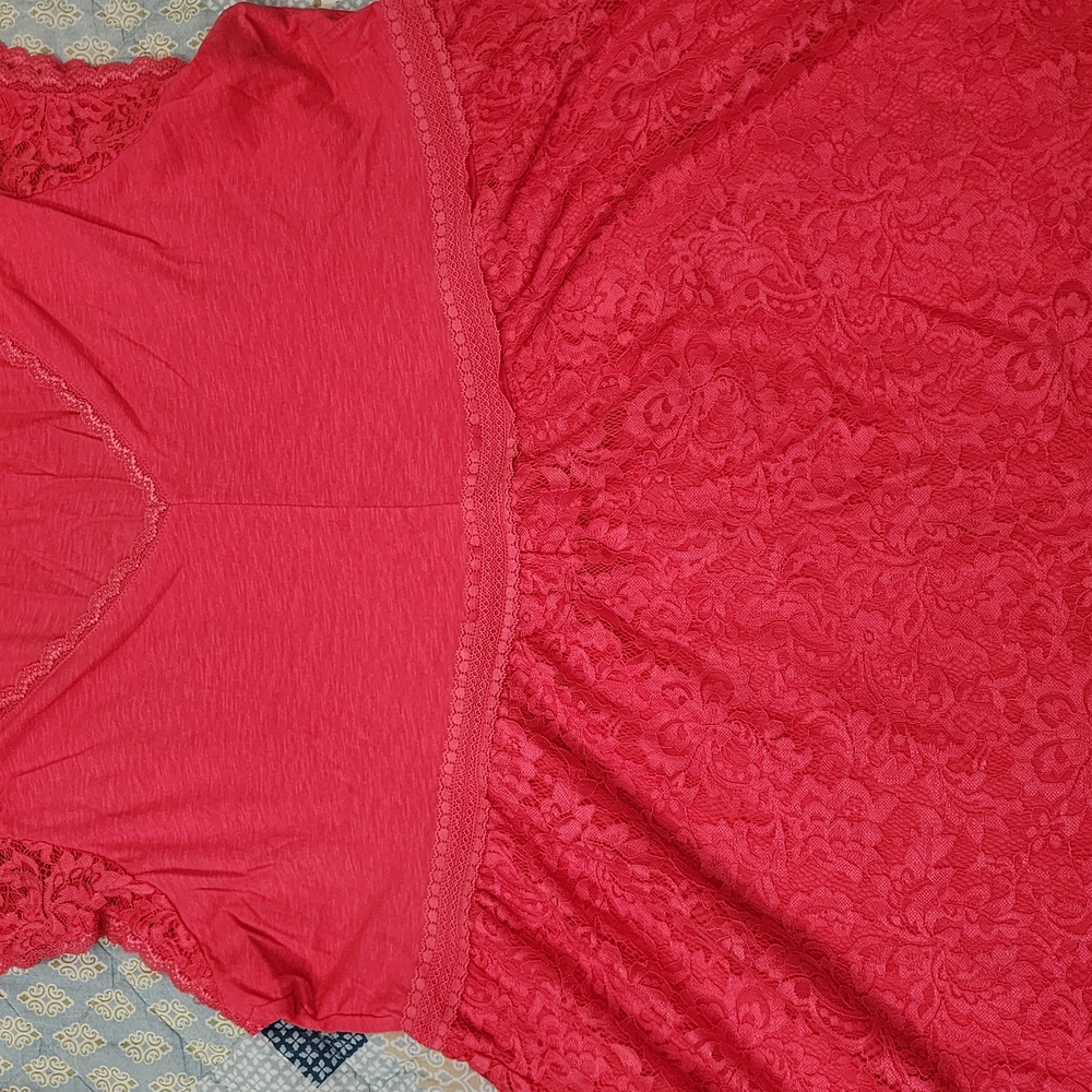 Torrid Pink Lace Baby Doll Top